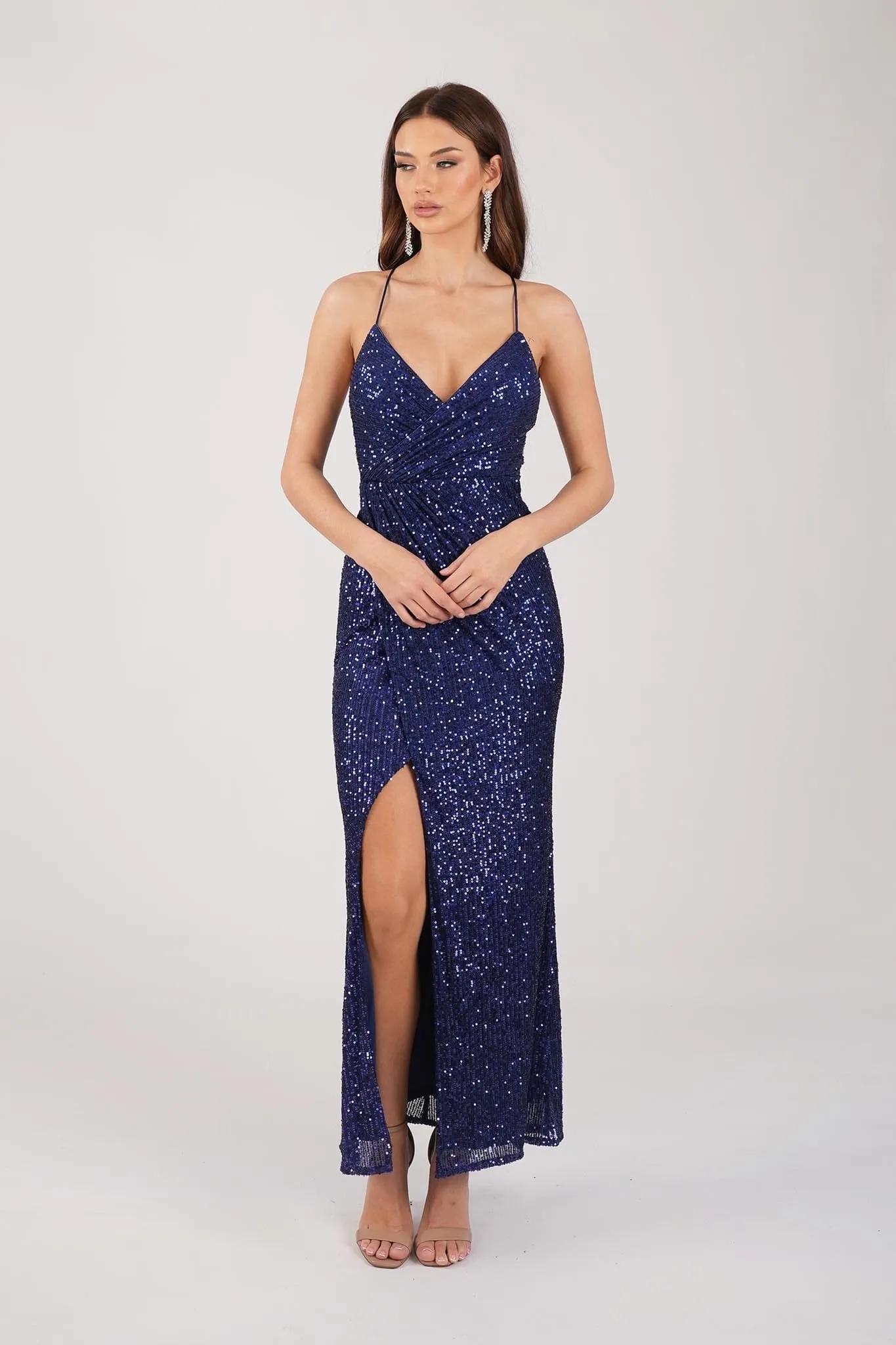 Clarice Sequin Maxi Dress - Navy