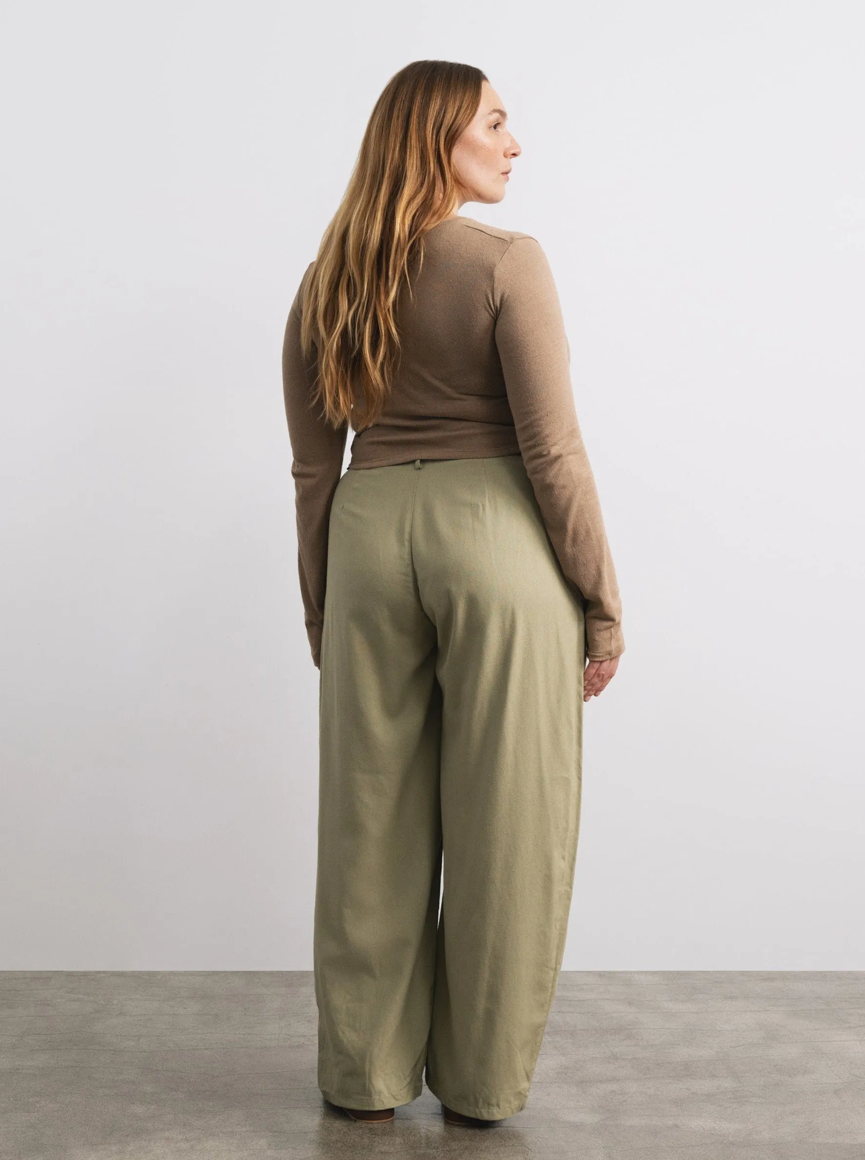 Clyde Pant, Regen Silk Noil, Sage