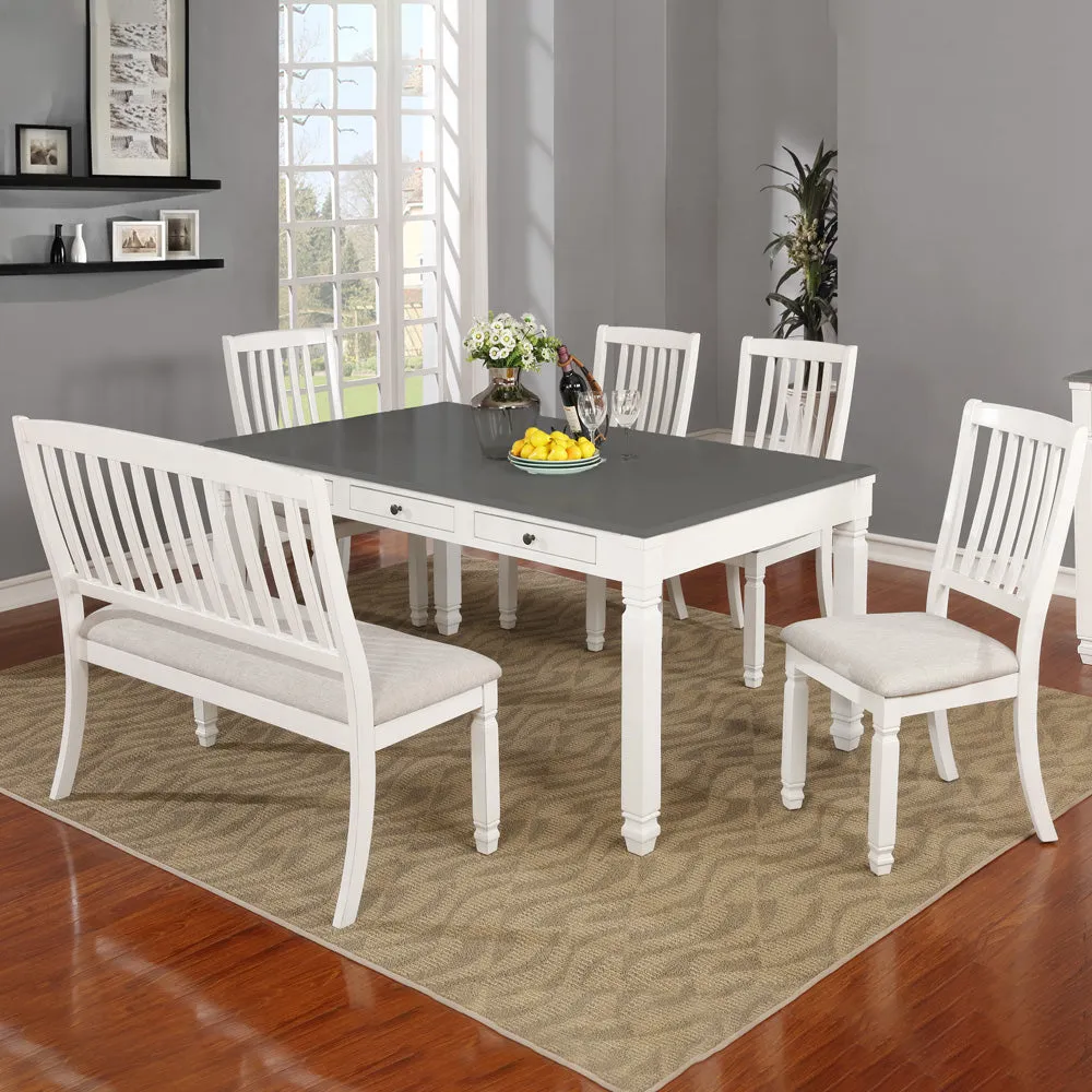 Colorado Dining Table with 4 Side Chairs and Bench