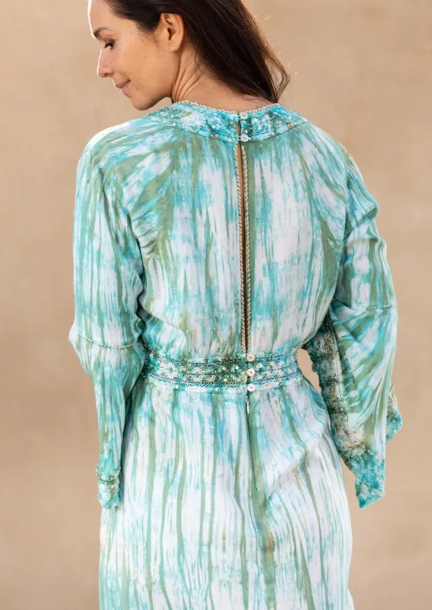 Cora Tunic Dress // Tanit Tie Dye - Green