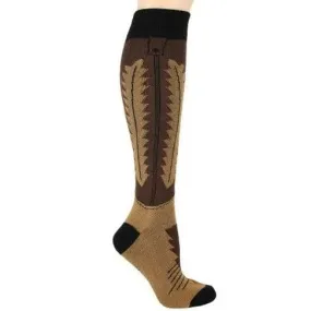 Cowboy Boot Women's Knee High Socks