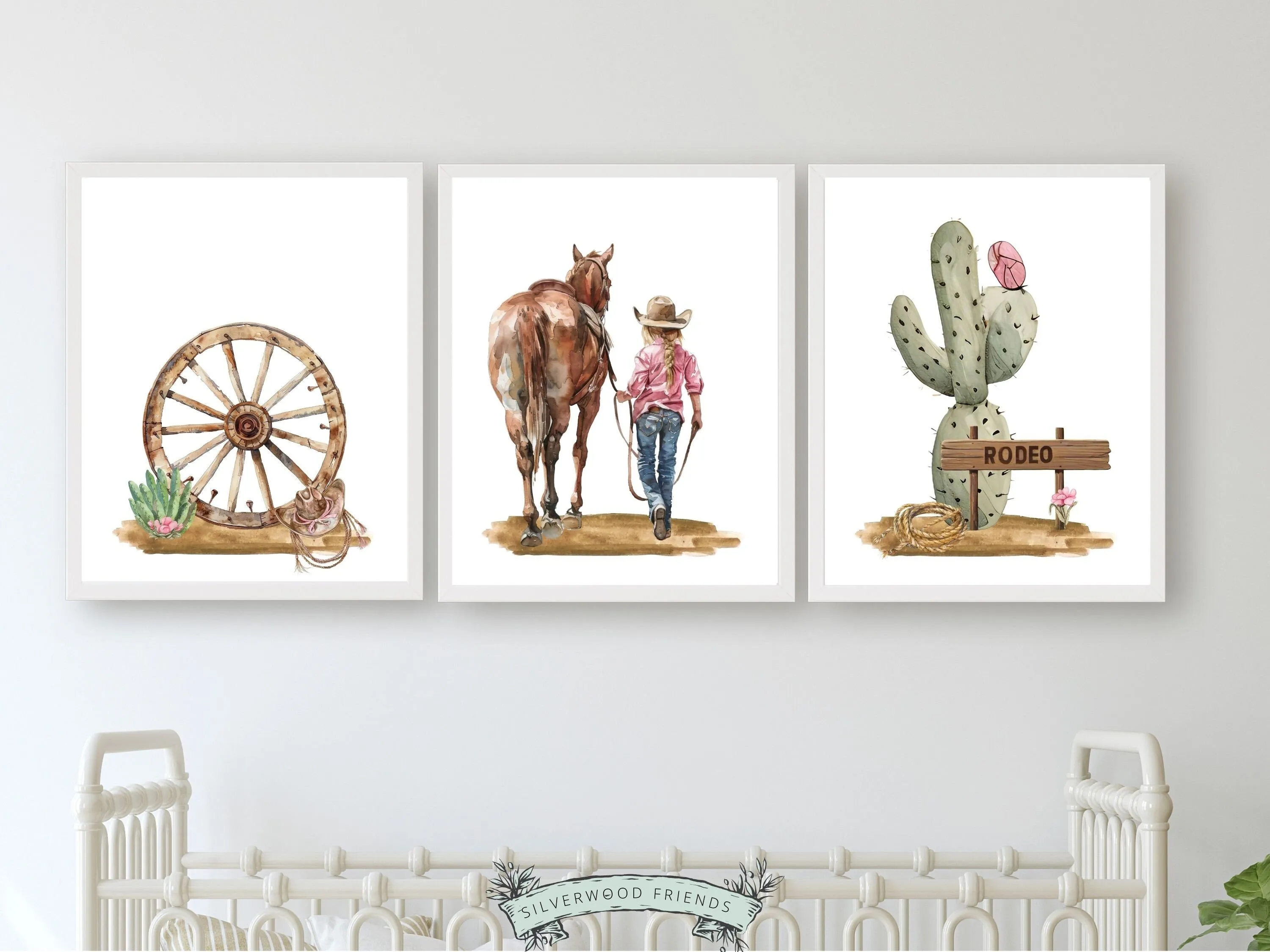 Cowgirl Nursery Prints - Set 1