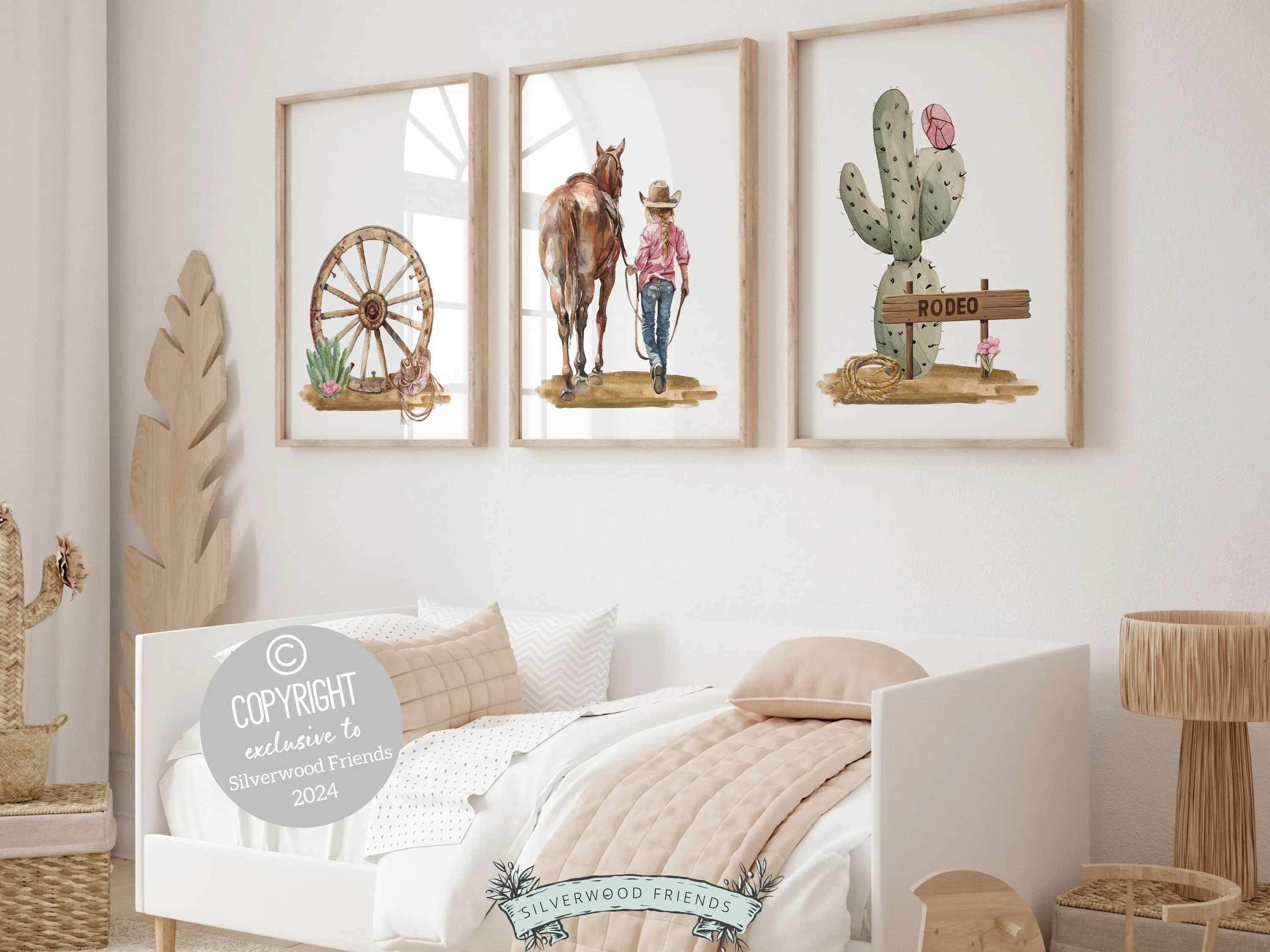 Cowgirl Nursery Prints - Set 1