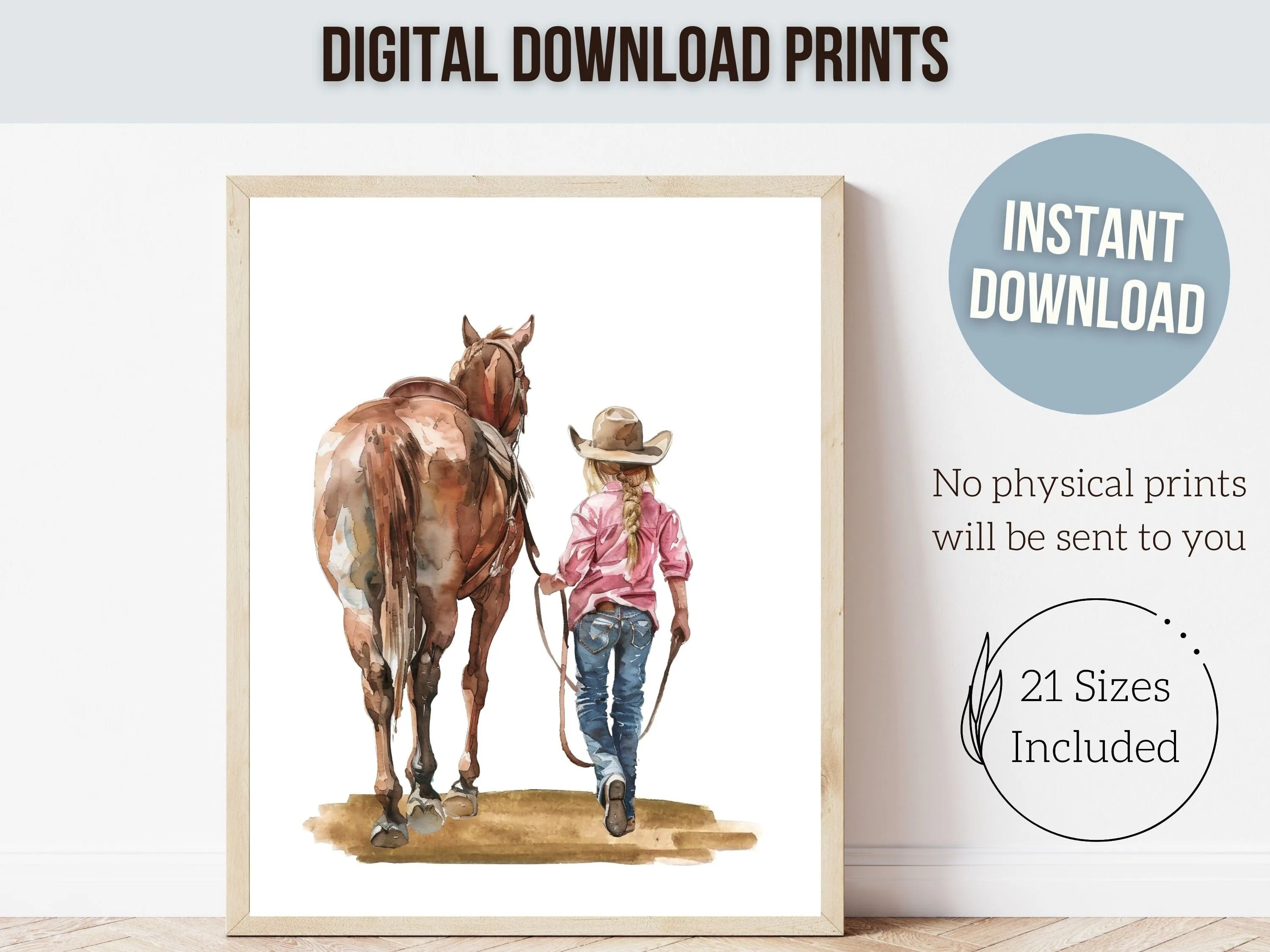 Cowgirl Nursery Prints - Set 1