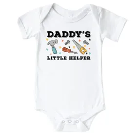 Daddy's Little Helper Graphic Bodysuit | White