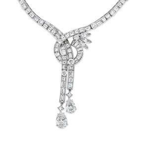 Diamond Lariat Necklace, 36.77 Carats