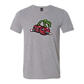 Distressed Cherries Logo Graphite Triblend Tee