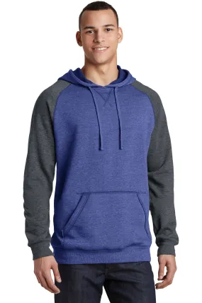 District Young Mens Lightweight Fleece Raglan Hoodie. DT196