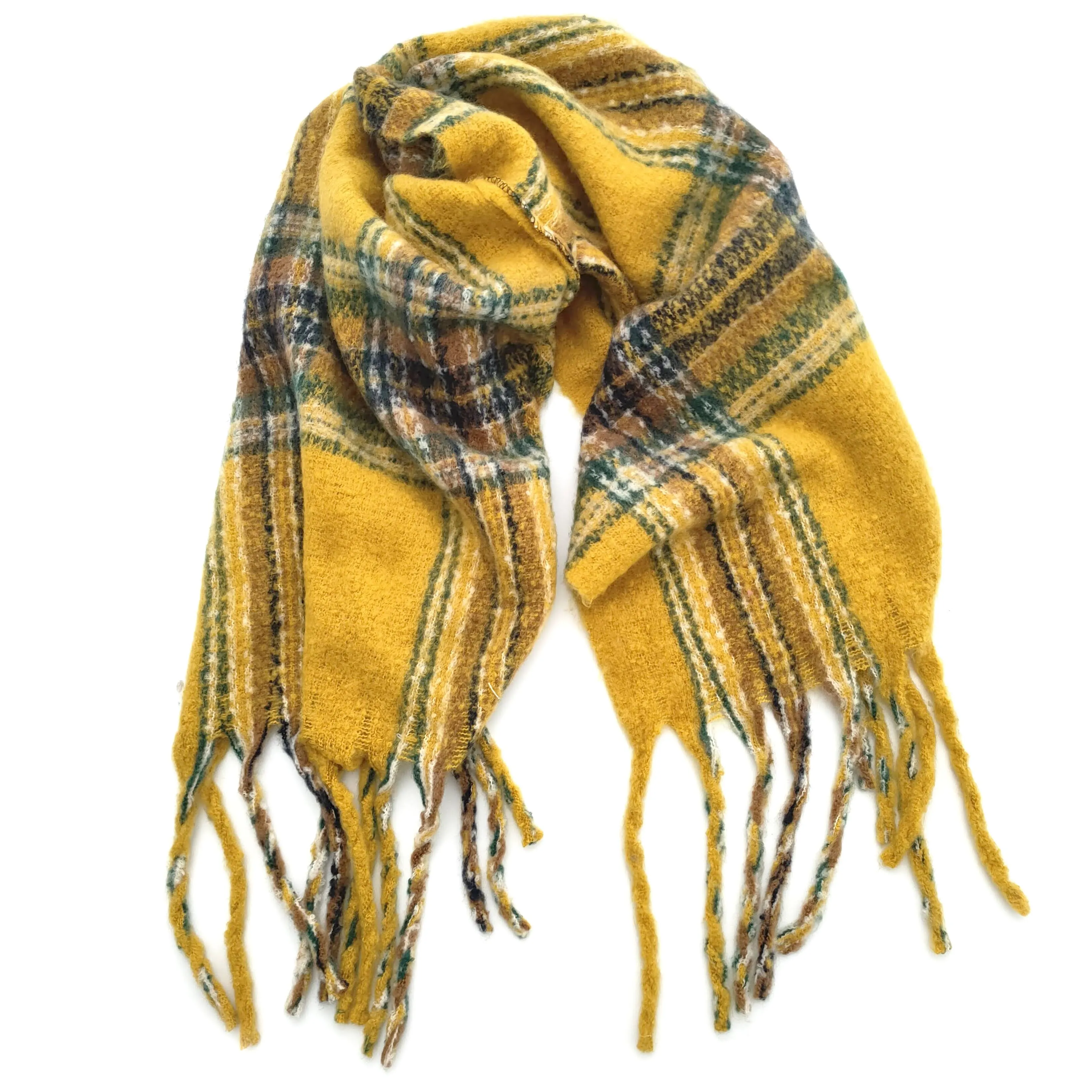 Extra Thick Check Patterned Scarf