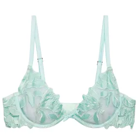 Fleur du Mal Lily Embroidery Plunge Demi Bra