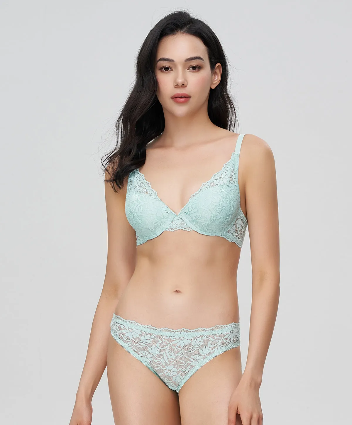 Floral Dreams Lace Plunge Bra