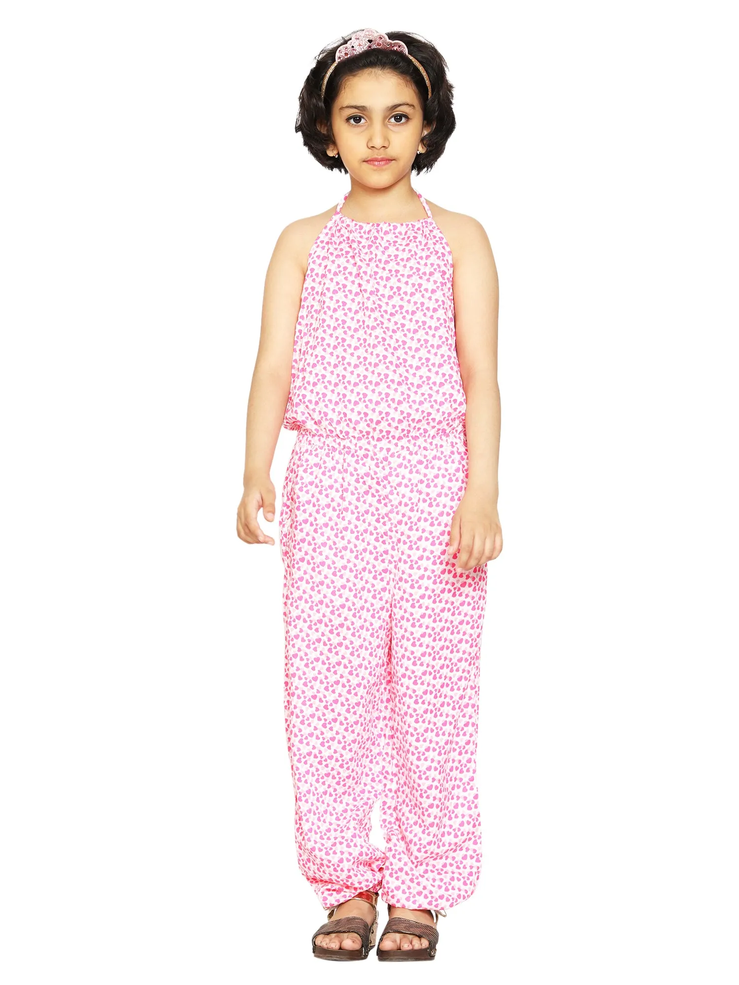 Girls Halter Neck Tie Up Jumpsuit