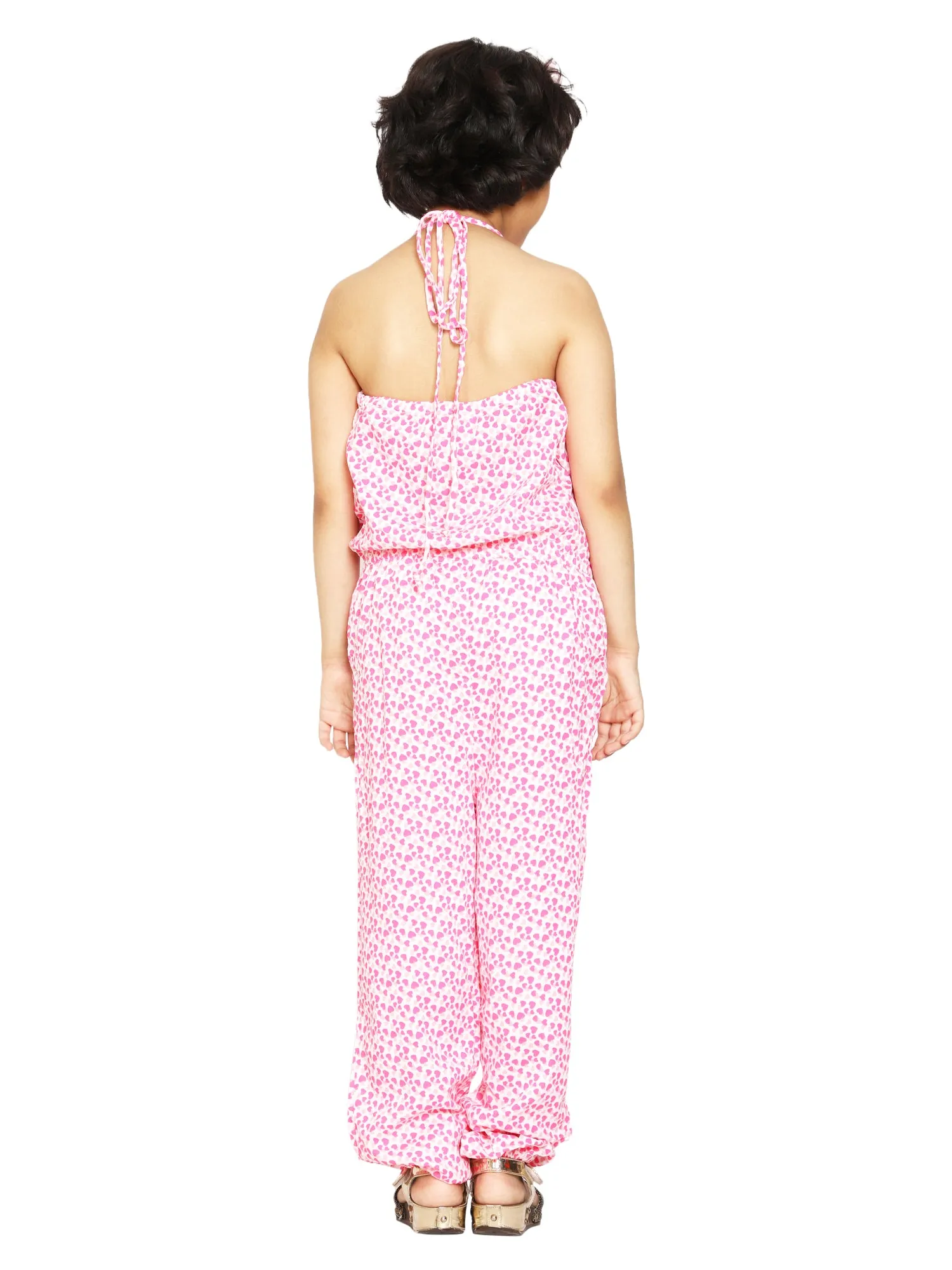 Girls Halter Neck Tie Up Jumpsuit