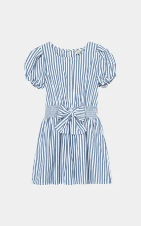 Girls Puff Sleeve Fit and Flare Dress