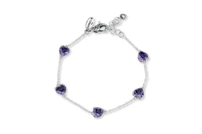 Glow Heart Bracelet- Amethyst