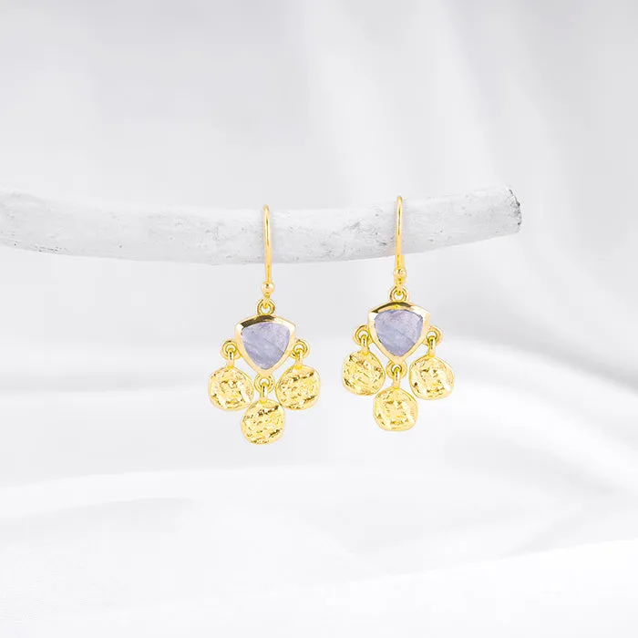 Golden Chalcedony Dangler Earrings