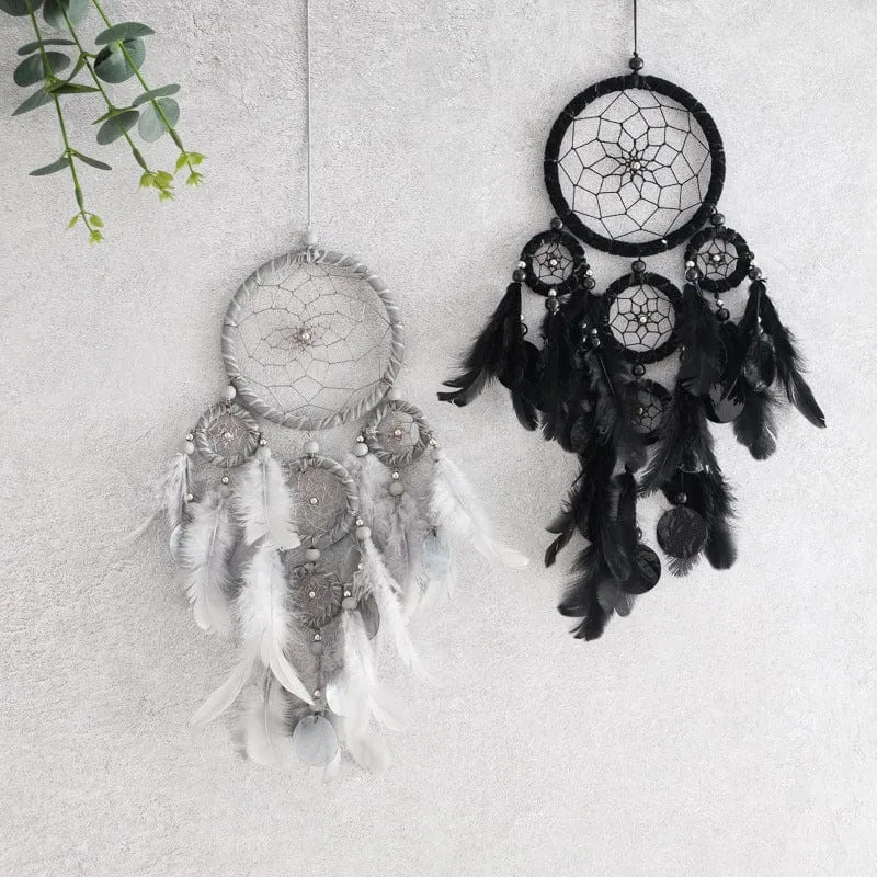 Gothic Spider Web Feather Multiple Dreamcatcher