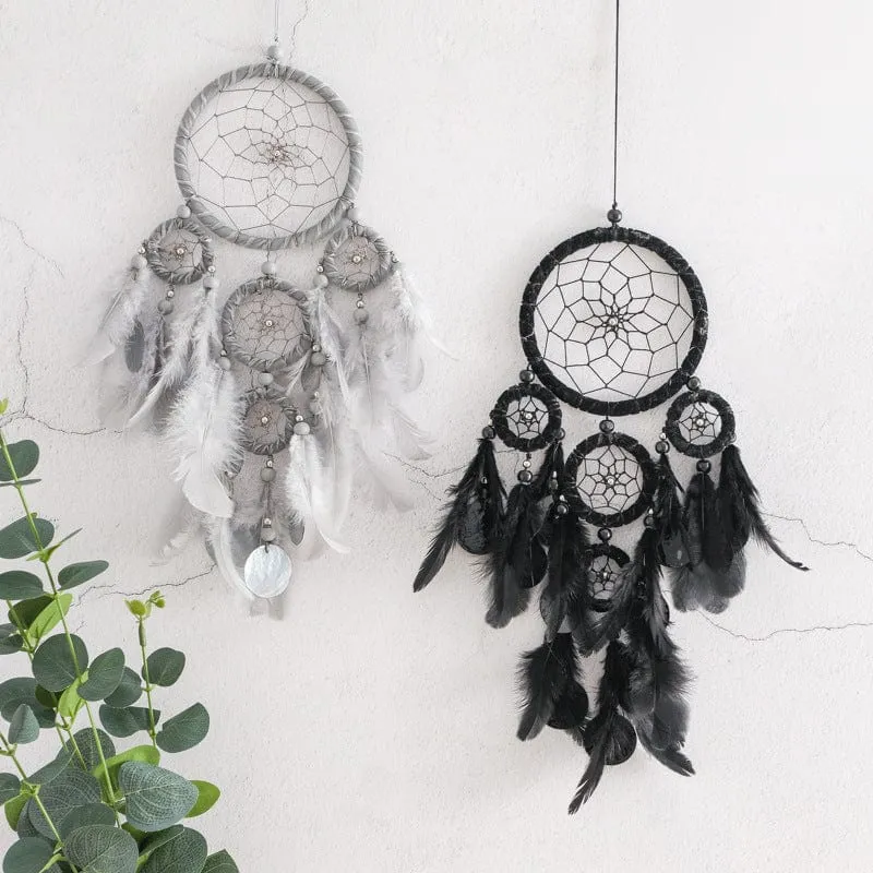 Gothic Spider Web Feather Multiple Dreamcatcher