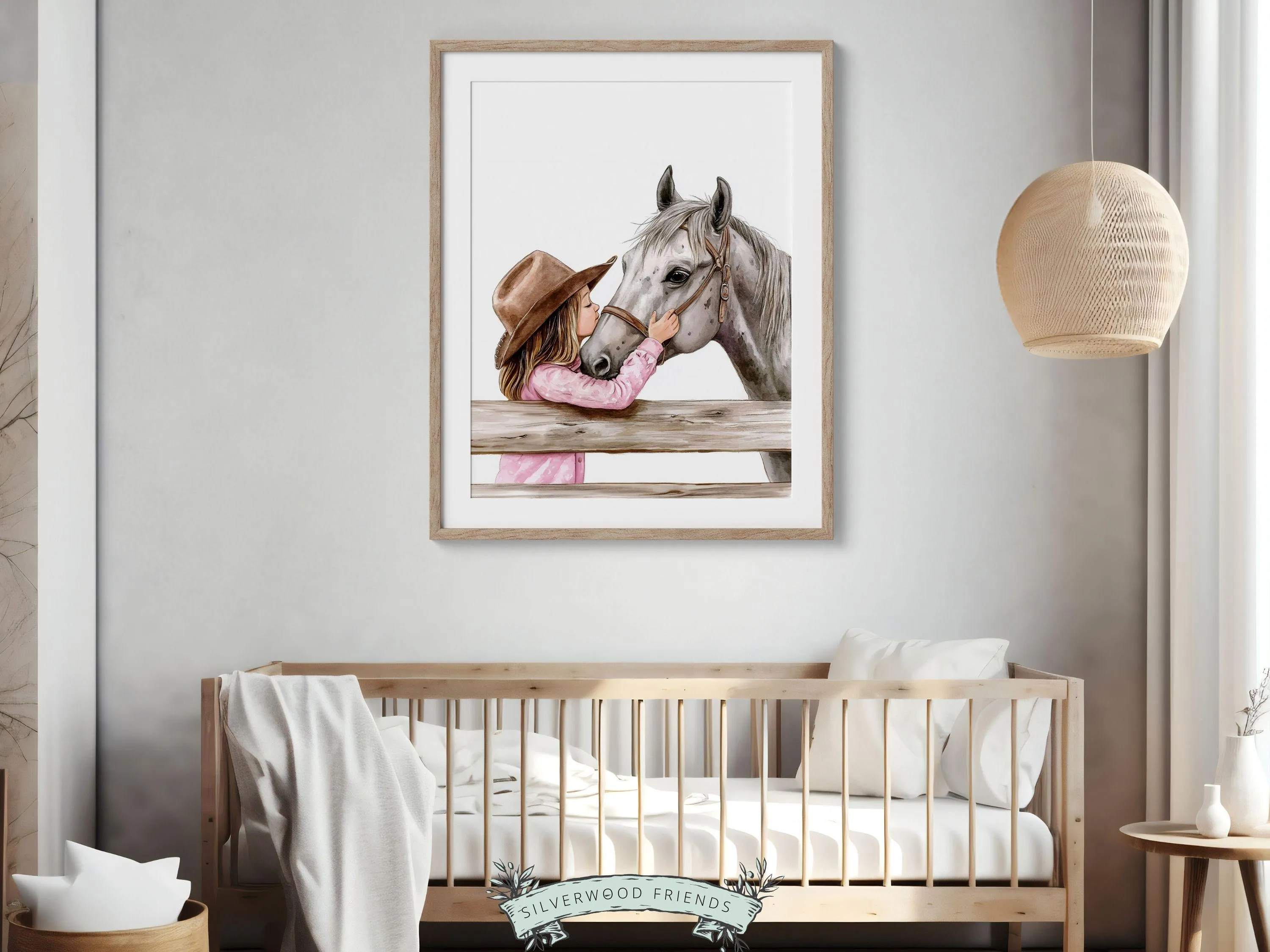 Grey Horse Print - 003