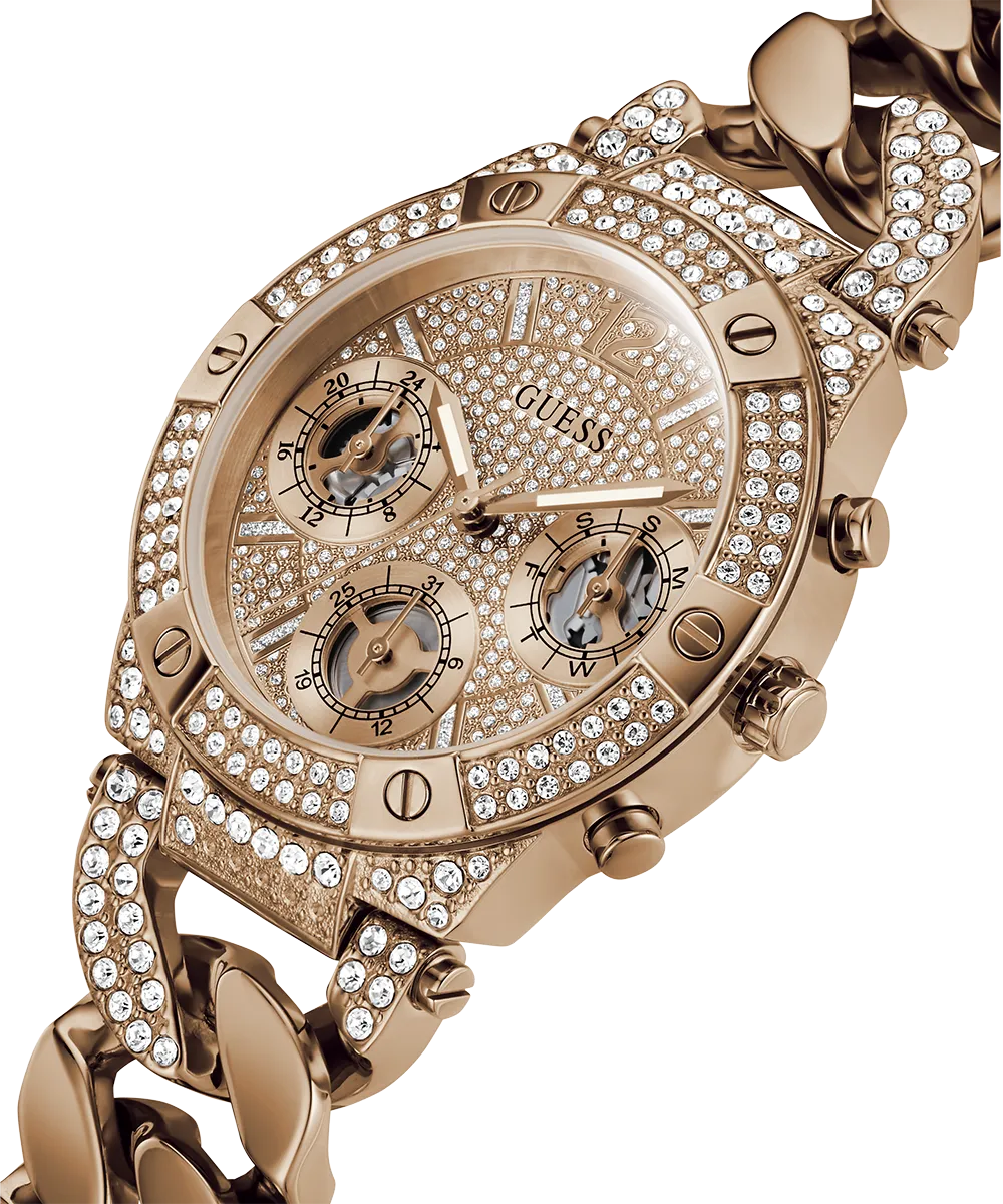 GUESS Ladies Rose Gold Tone Multi-function Watch