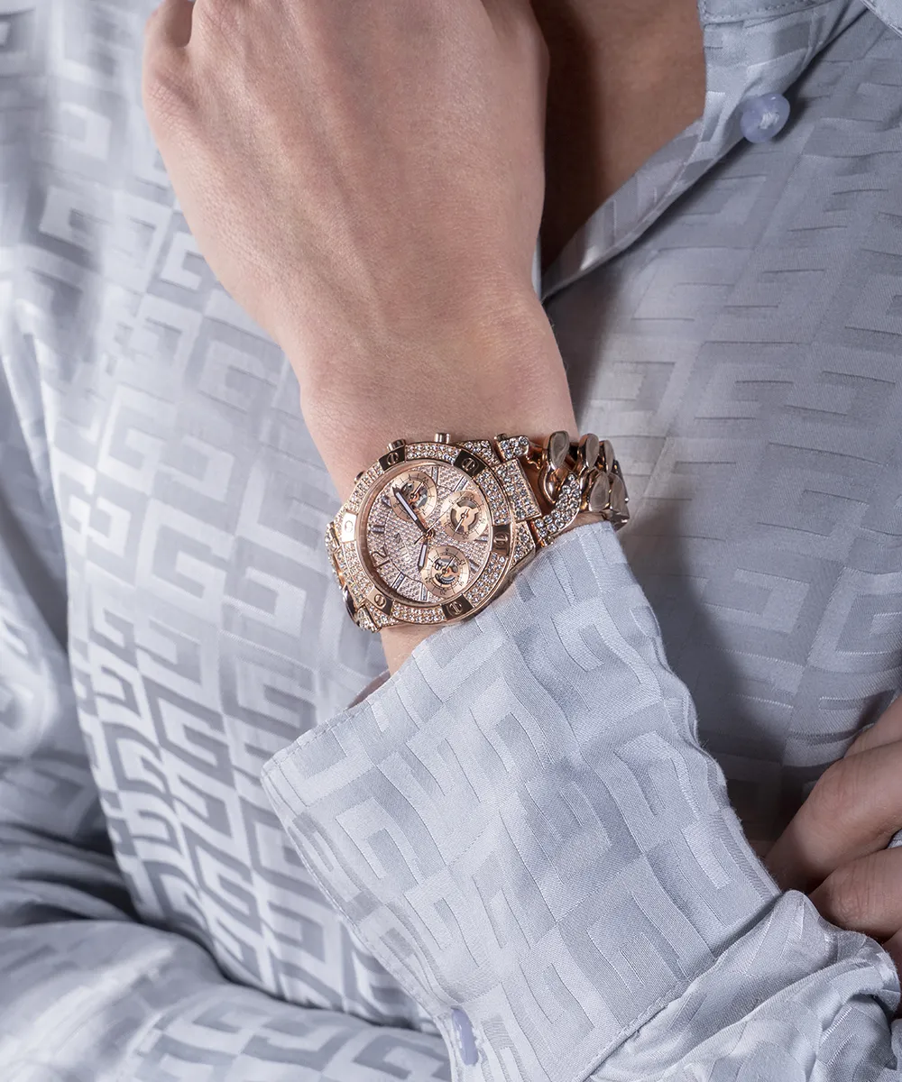 GUESS Ladies Rose Gold Tone Multi-function Watch