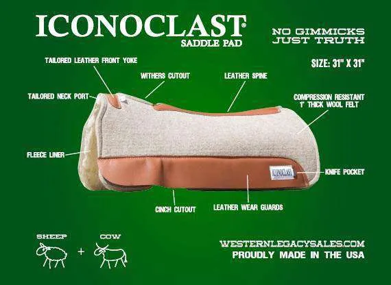 Hair On Hide Iconoclast Saddle Pad