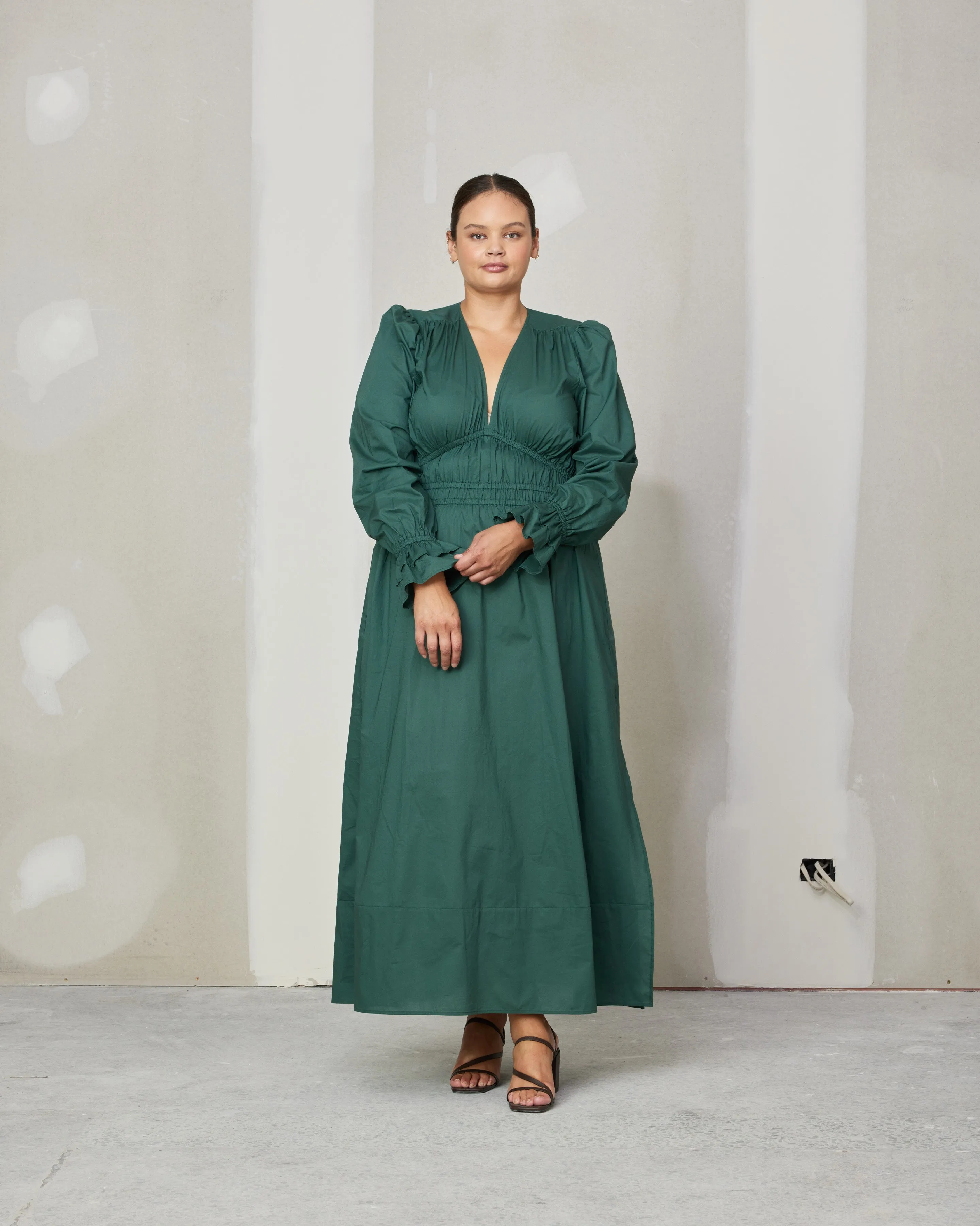 HANNA MAXI DRESS PINE