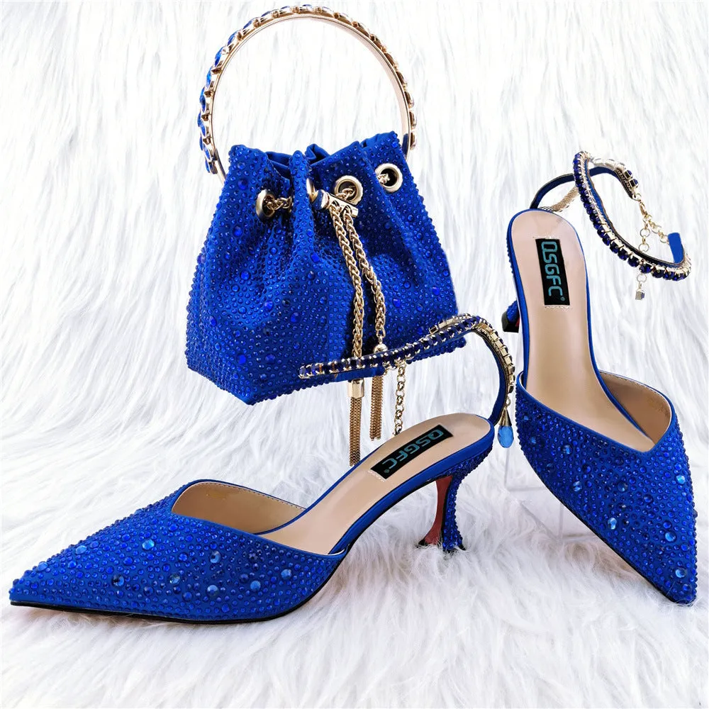 Harriette Studded Shoe and Bag Set