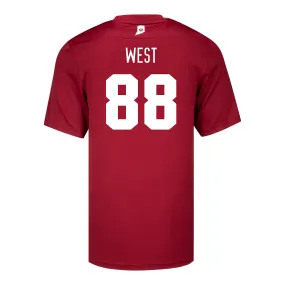 Indiana Hoosiers Adidas #88 Sam West Crimson Student Athlete Football Jersey