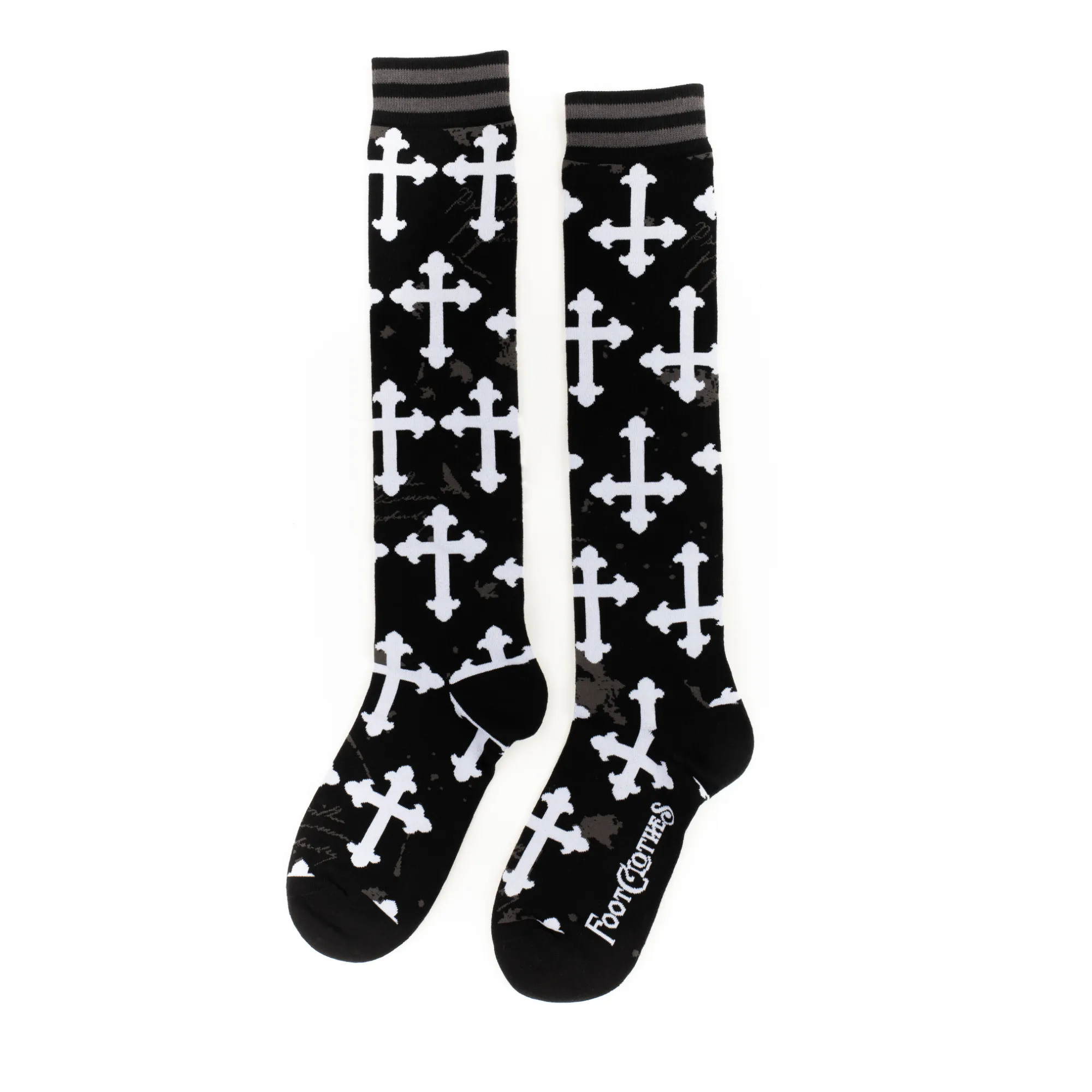 Instant Shipping! Gothic Crosses Knee High Socks