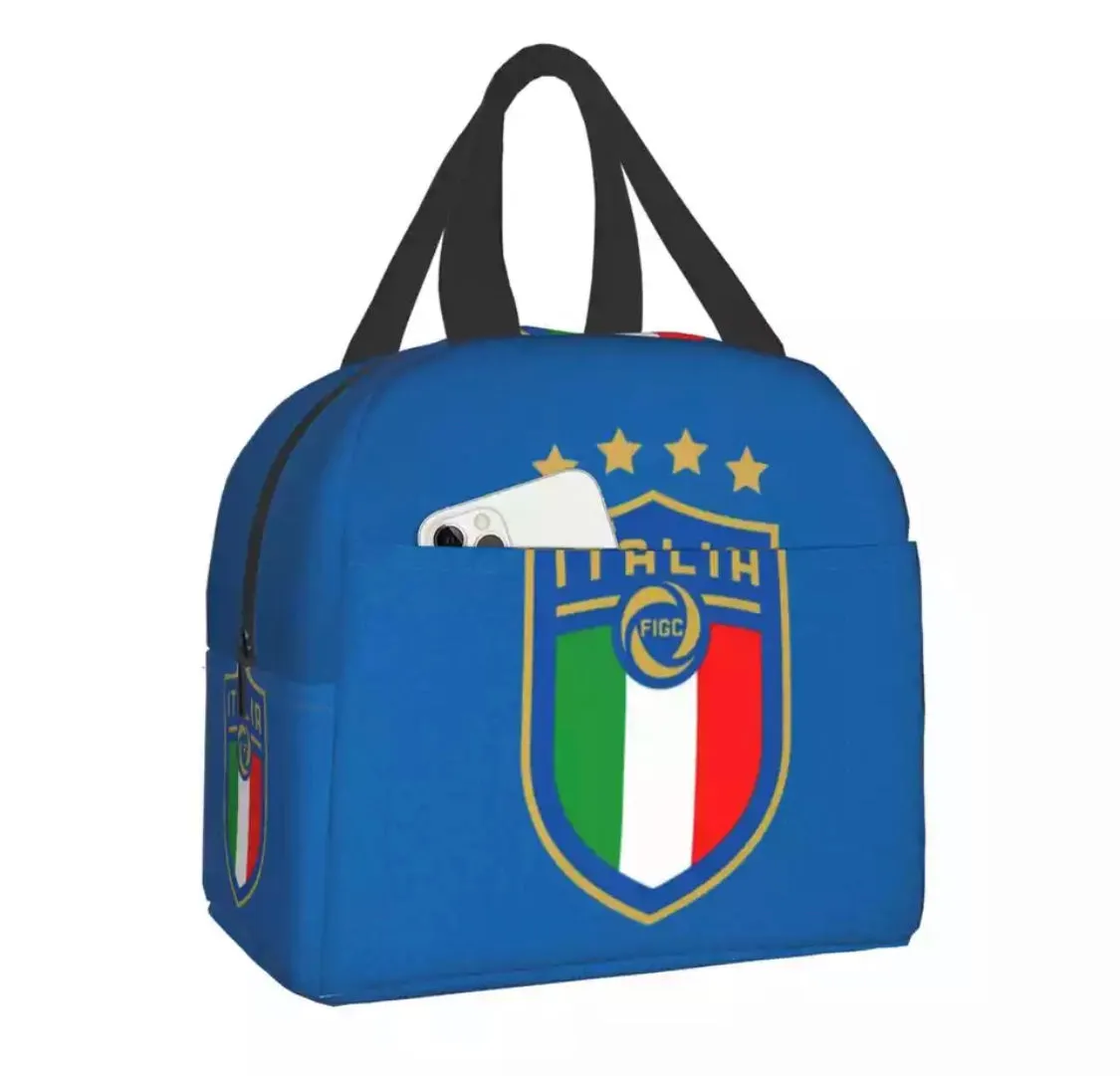 Italia National Team / Insulated Lunch Tote Bag for Women Italian Soccer Football Portable Cooler Thermal lunch Box Kids School Children