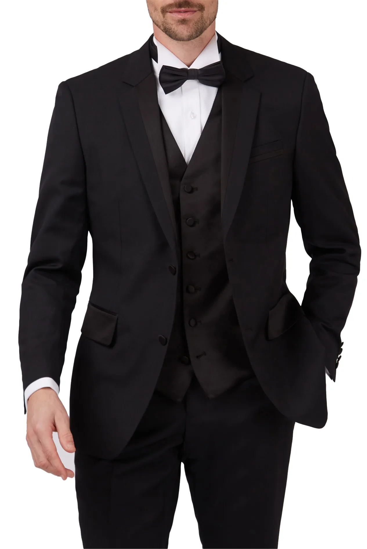 Jeff Banks Black Regular Fit Dinner Jacket