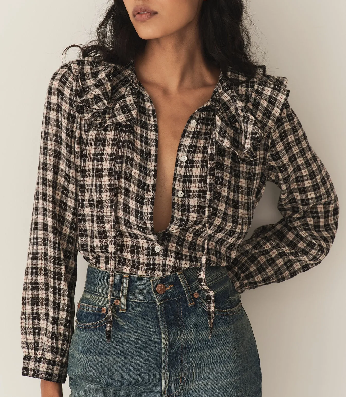 Joelle Top Navy Countryside Plaid