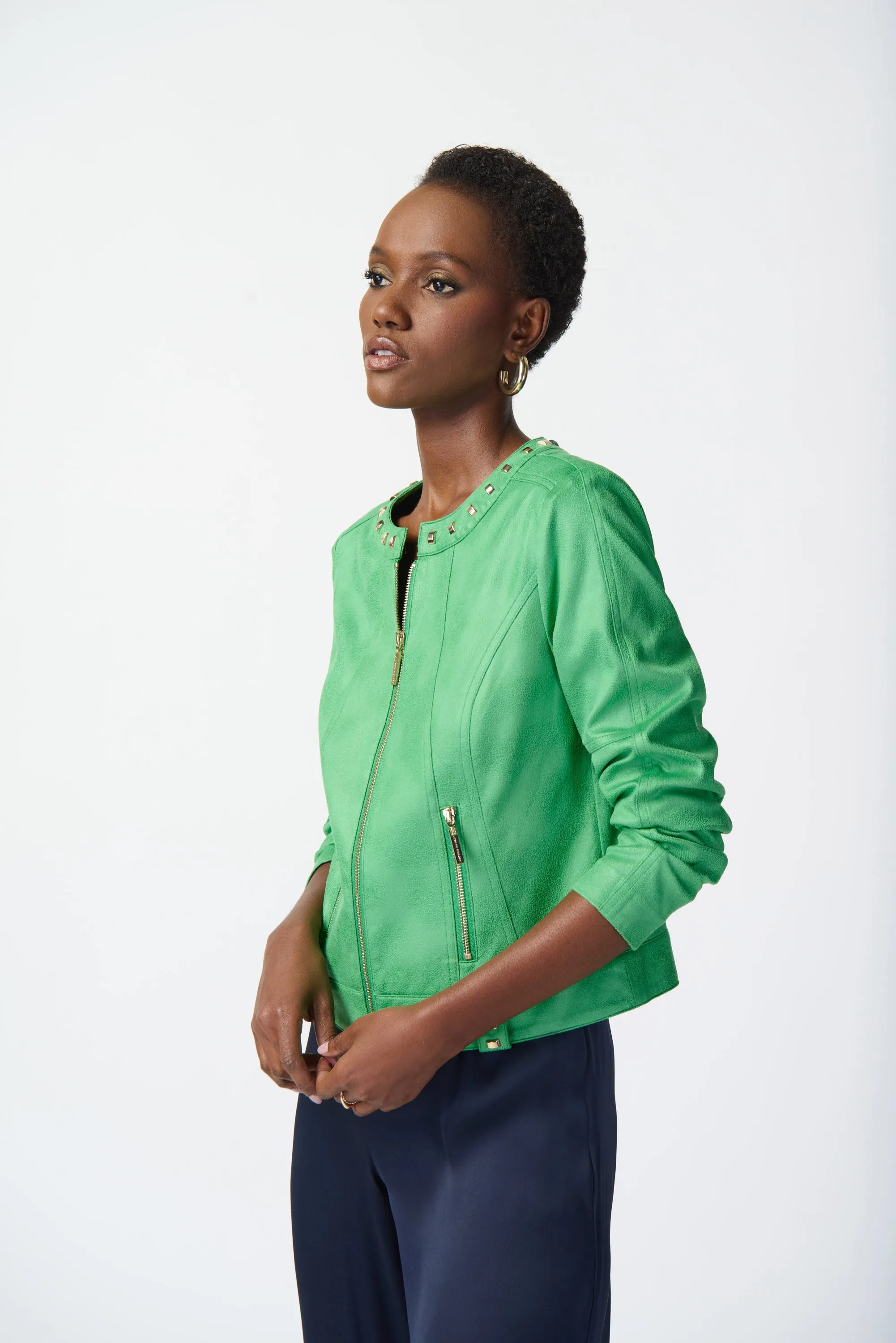 Joseph Ribkoff  Foiled Suede Jacket