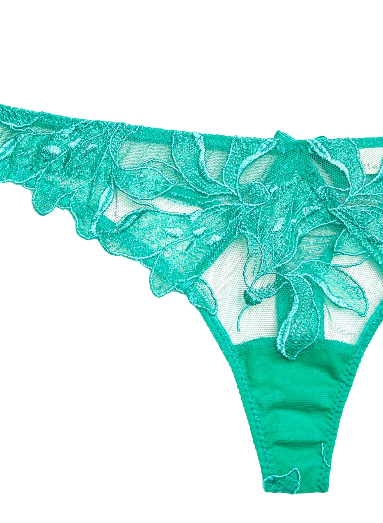 Lily Embroidery Hipster Thong