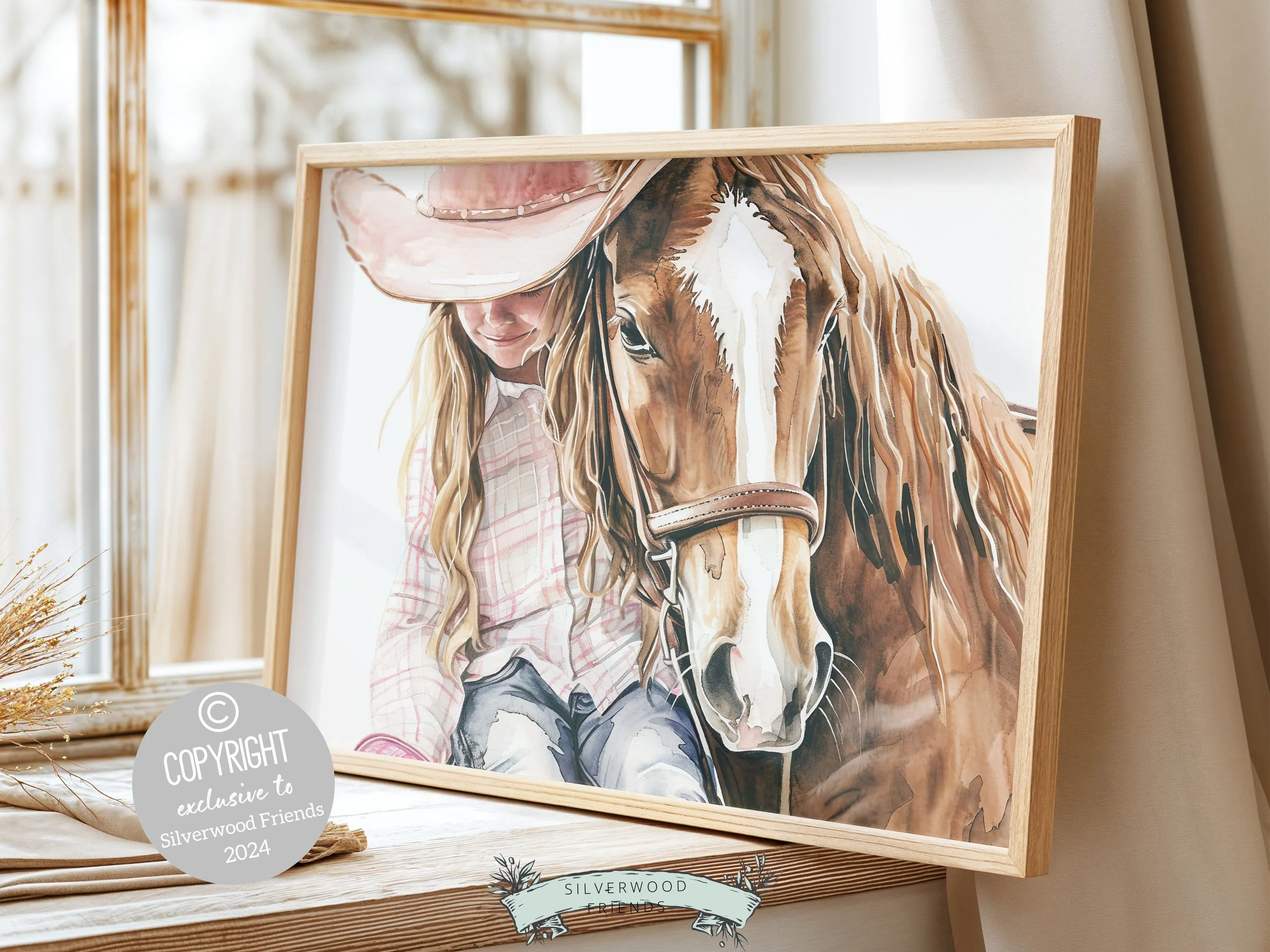 Little Cowgirl Horse Print - 001