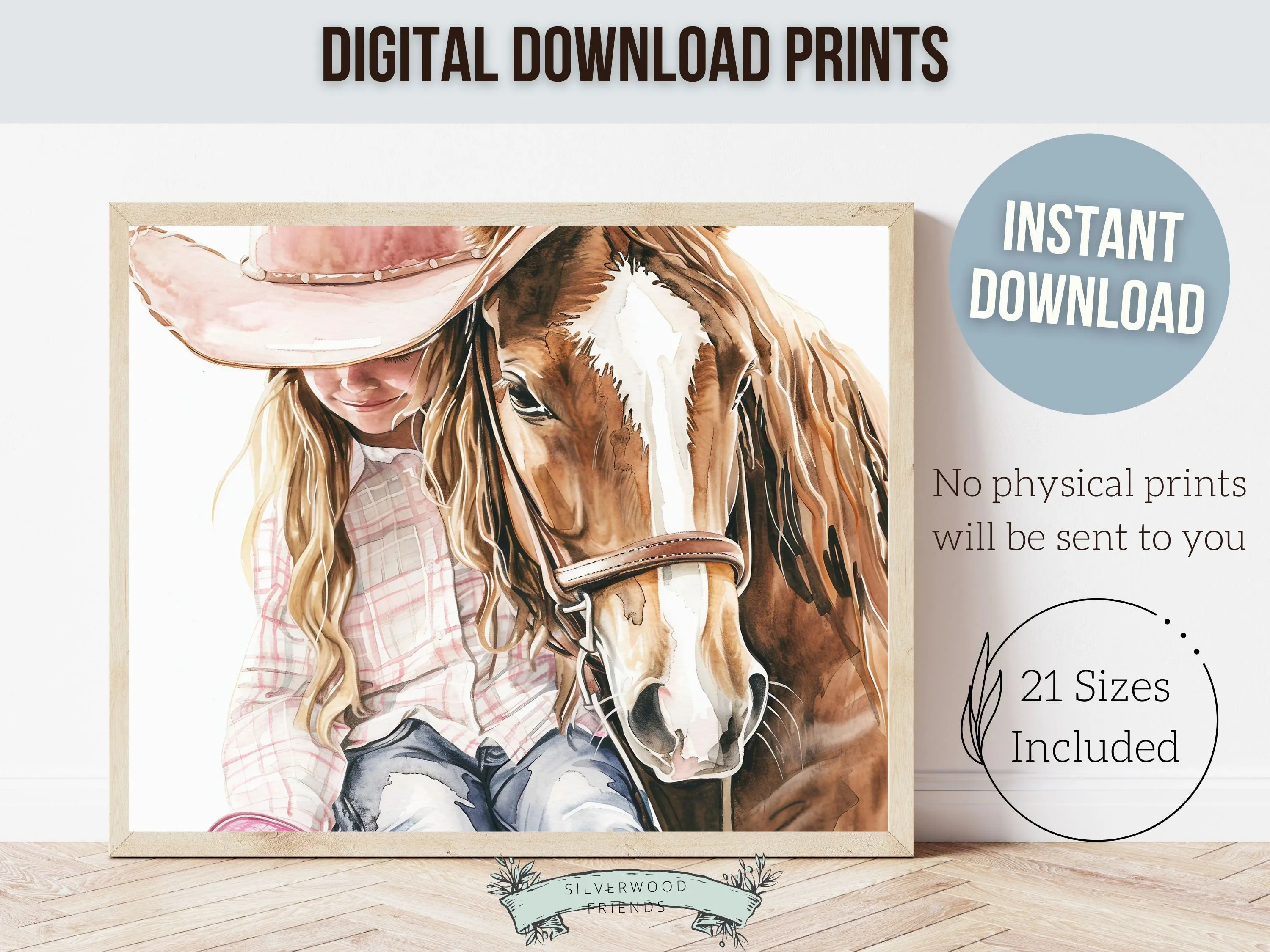 Little Cowgirl Horse Print - 001