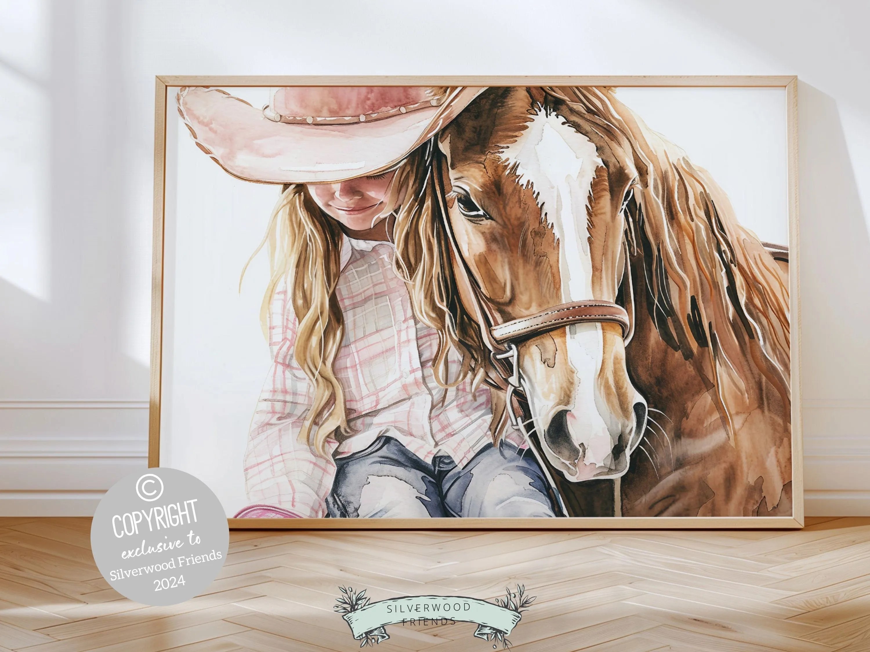 Little Cowgirl Horse Print - 001