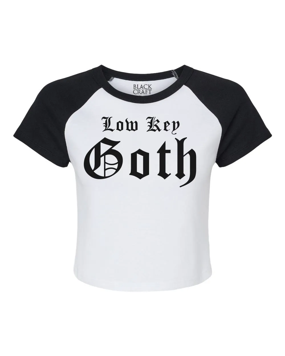 Low Key Goth - Women's Micro Rib Raglan Baby Tee