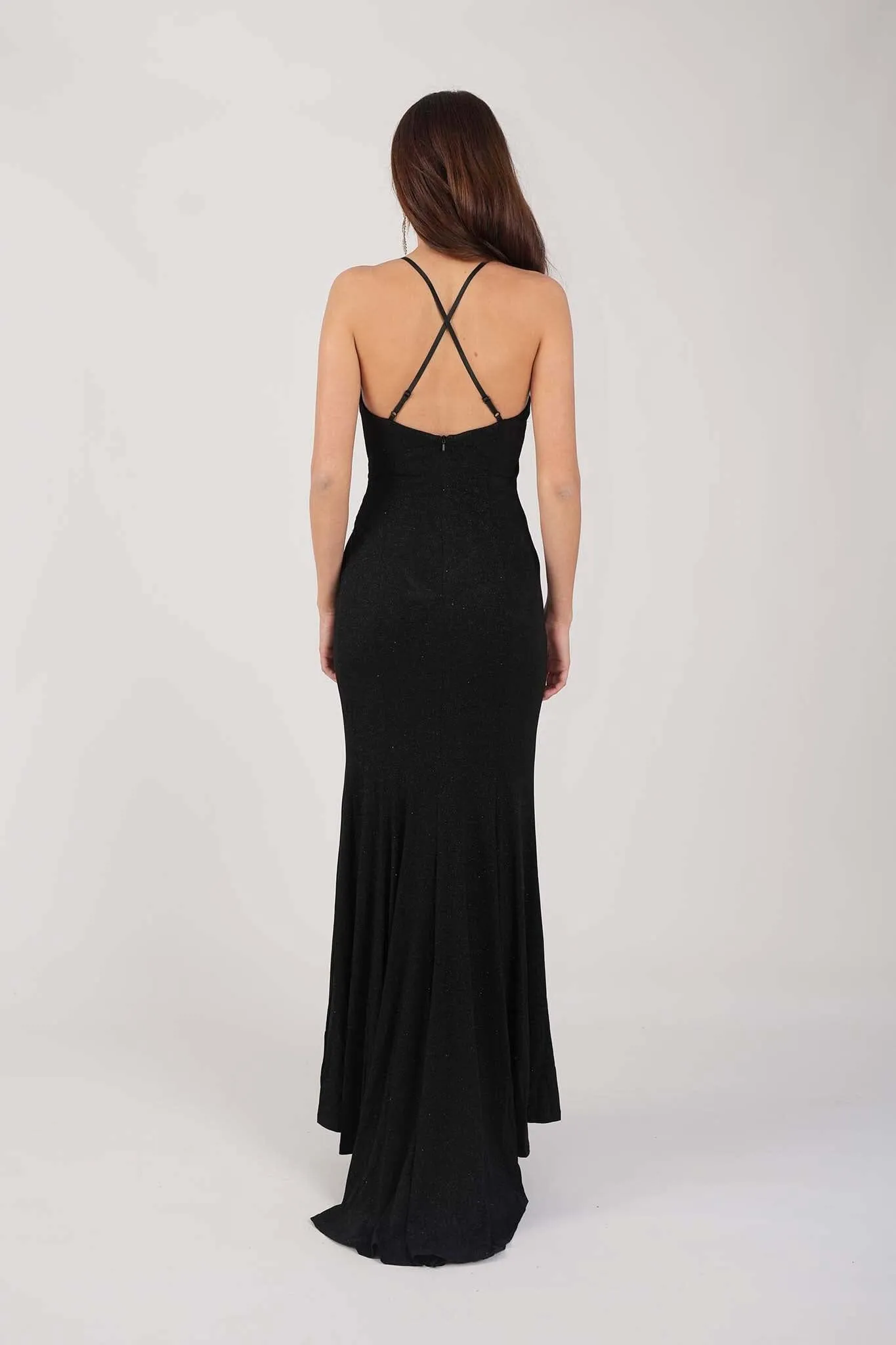 Lucia Maxi Dress - Shimmer Black