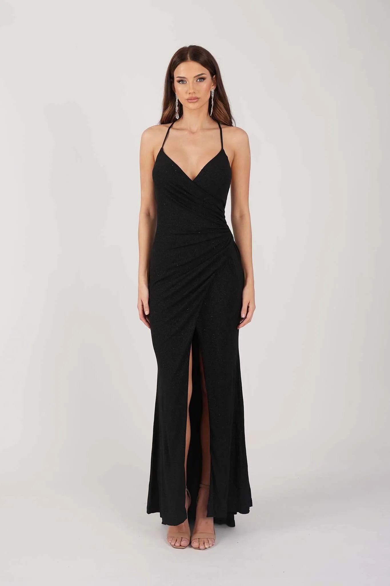 Lucia Maxi Dress - Shimmer Black