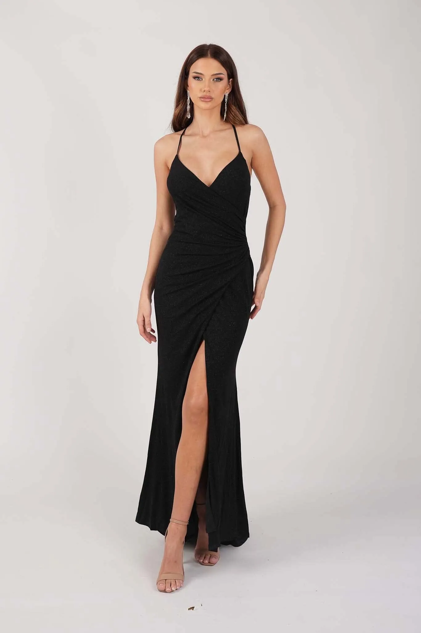 Lucia Maxi Dress - Shimmer Black