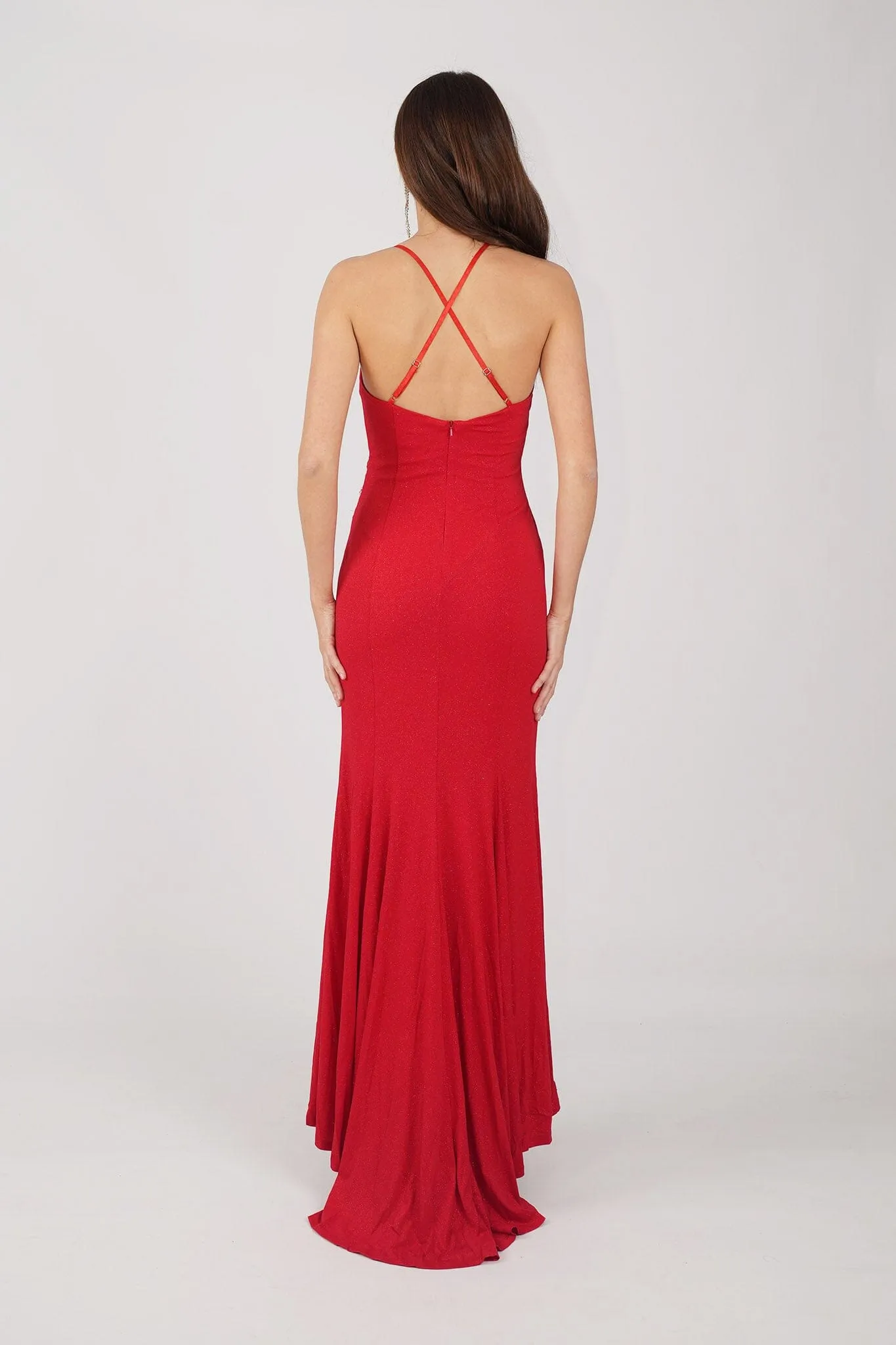 Lucia Maxi Dress - Shimmer Red