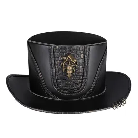 Men's Gothic Strappy Skull Hat