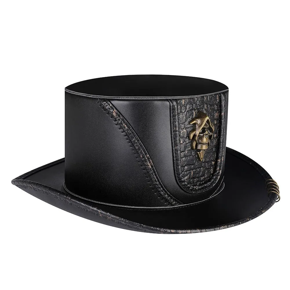 Men's Gothic Strappy Skull Hat