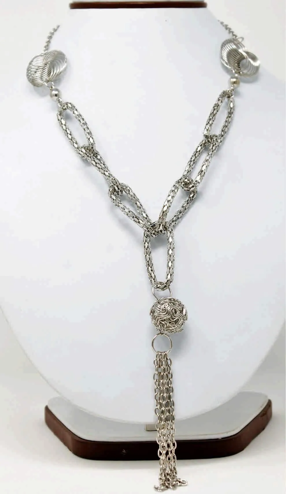 Metal Chain with Rhinestones & Chains Tassels Imitation Fashion Metal Necklace