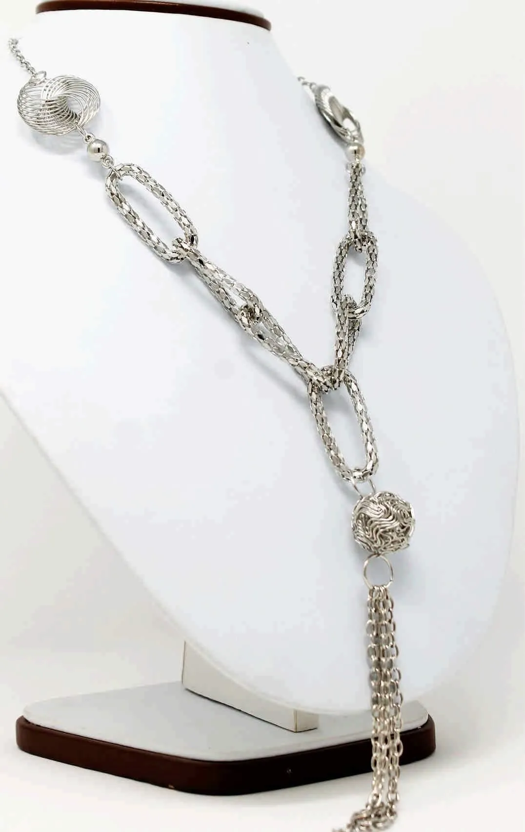 Metal Chain with Rhinestones & Chains Tassels Imitation Fashion Metal Necklace