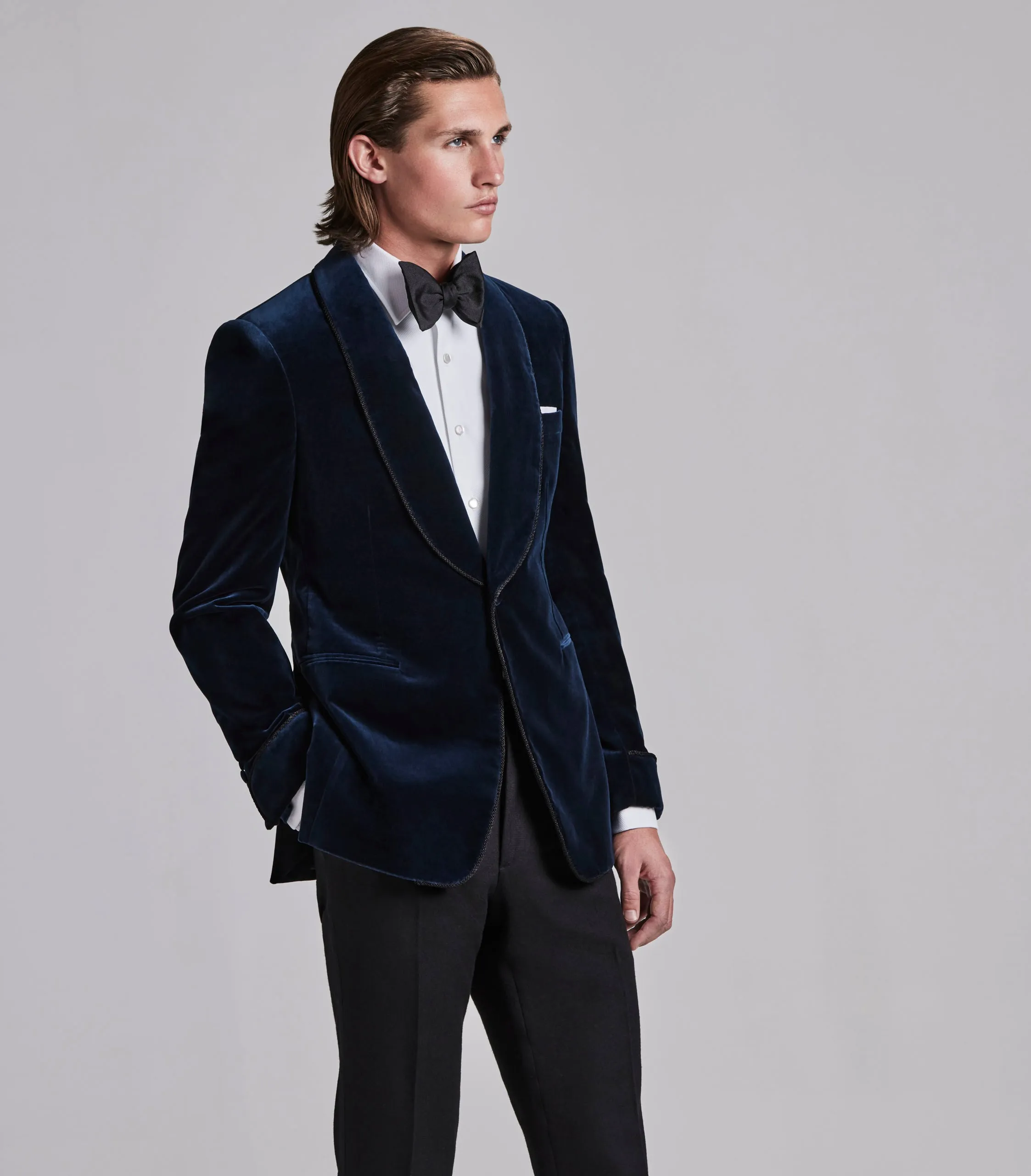 Midnight Teal Velvet Dinner Jacket