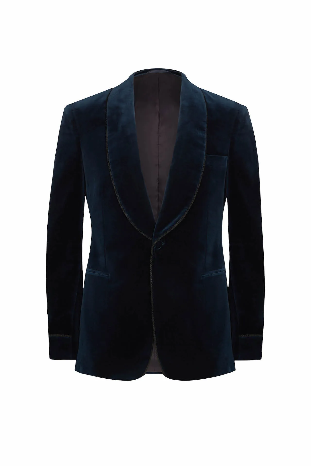 Midnight Teal Velvet Dinner Jacket