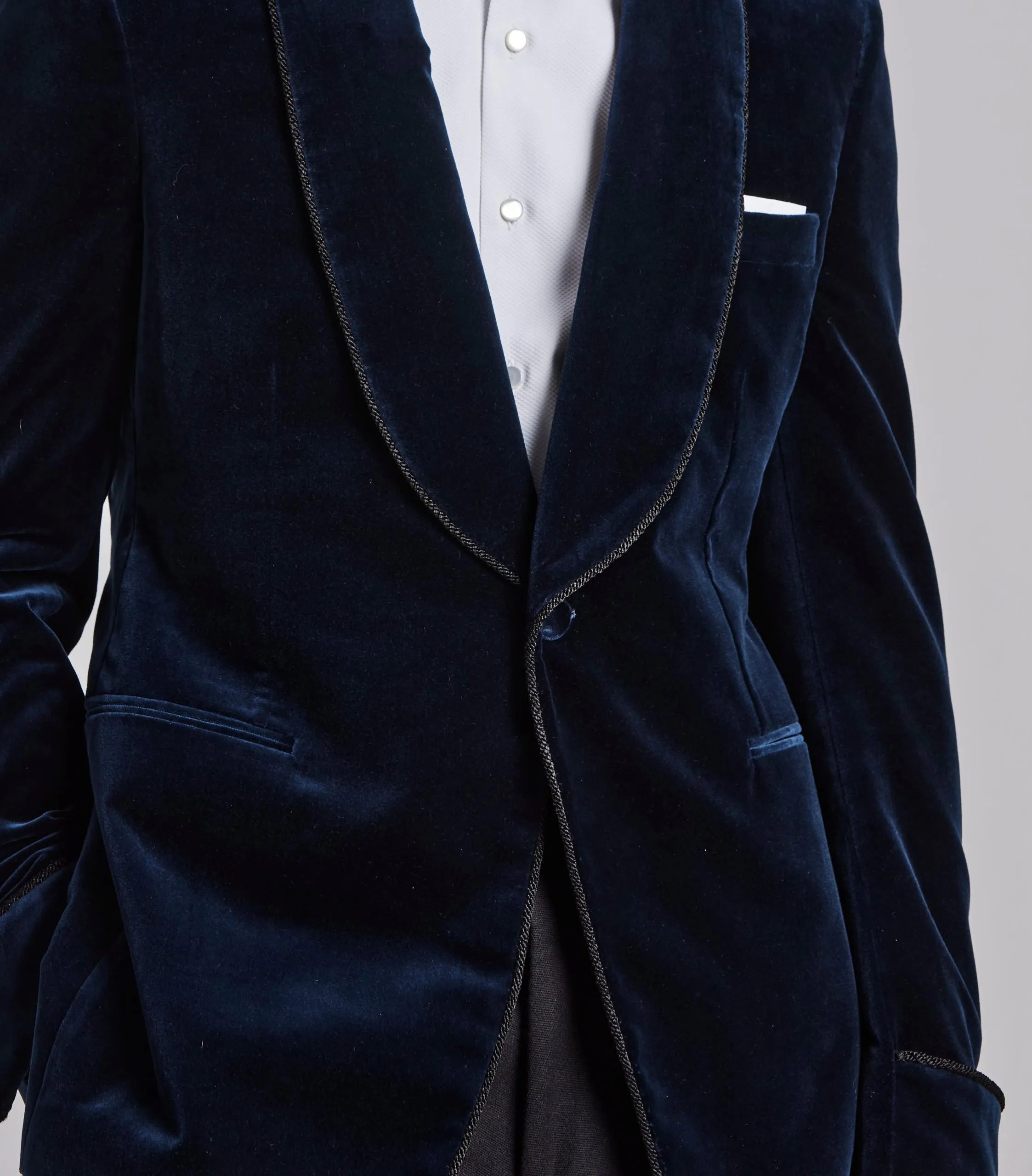 Midnight Teal Velvet Dinner Jacket